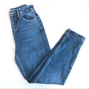 Topshop mom jeans washed blue